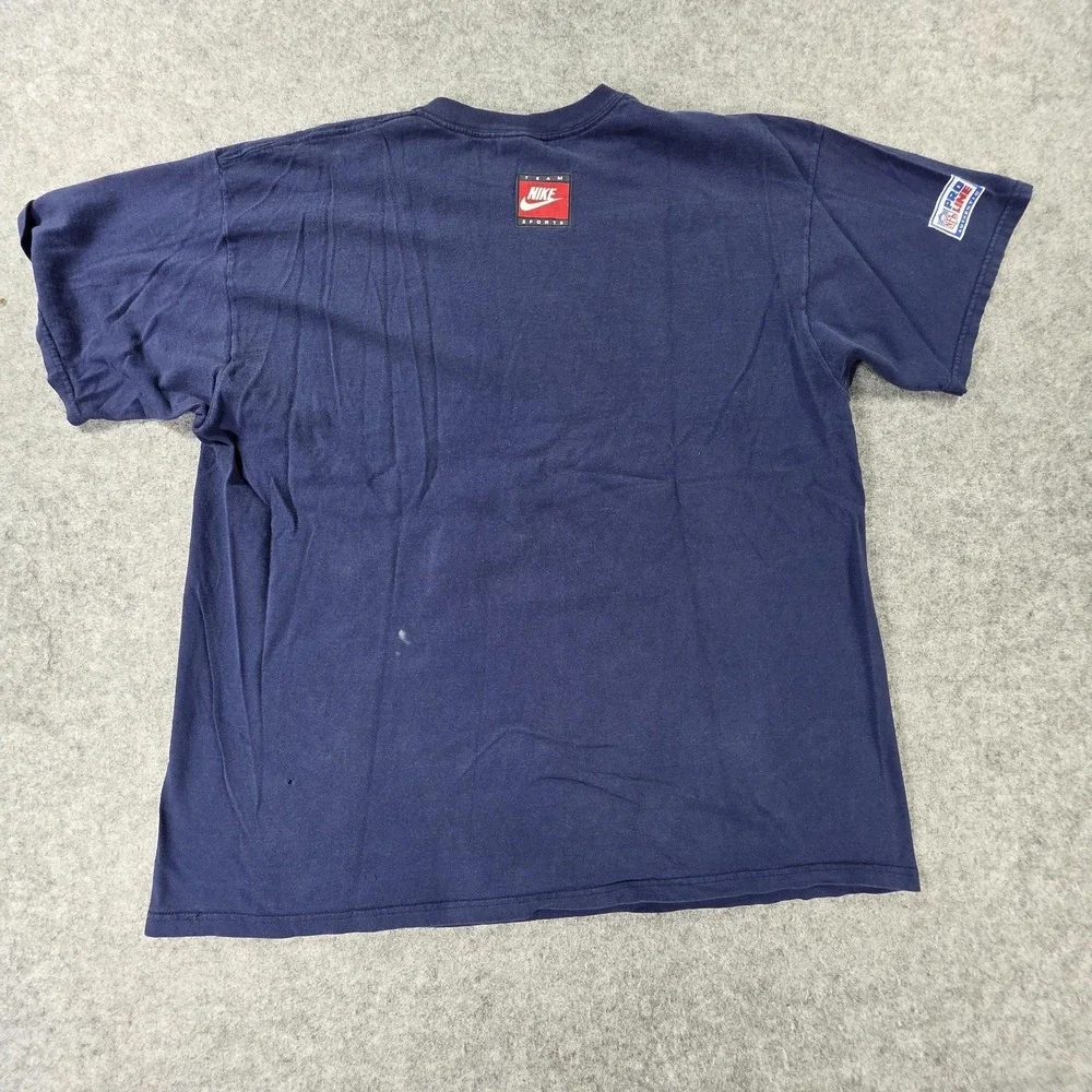 Vintage Nike Dallas Cowboys T Shirt Men Med XL Blue Faded NFL Football Pro Line